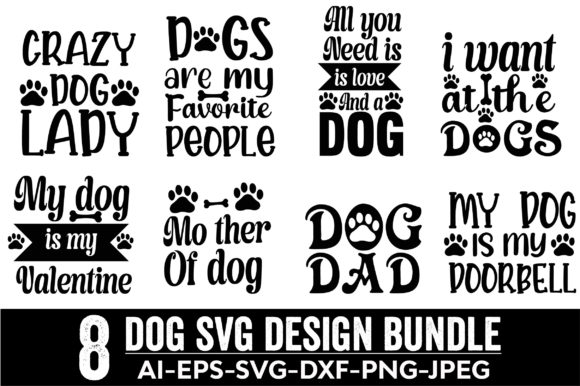 Dog SVG T-shirt Design Bundle: Graphics & Print Templates