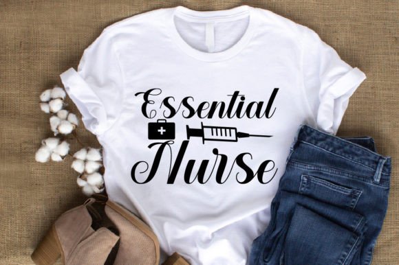 Essential Nurse Typography T-shirt Graphics