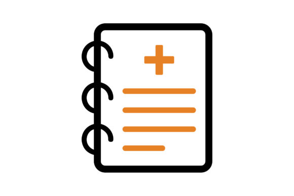Medical Pocketbook Note Pad Icon Graphics