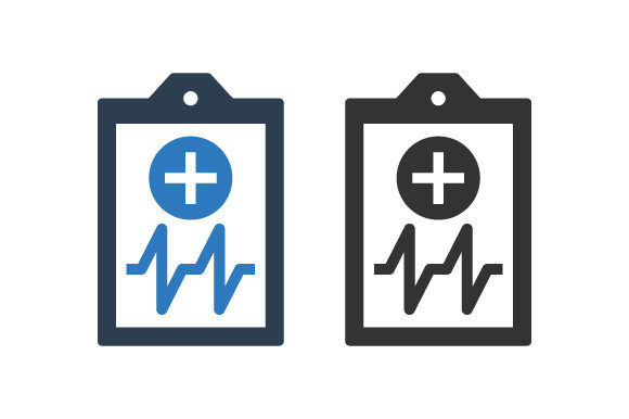 Medical Report Clipboard Icon Heartbeat: Graphics and Icons for Real Projects