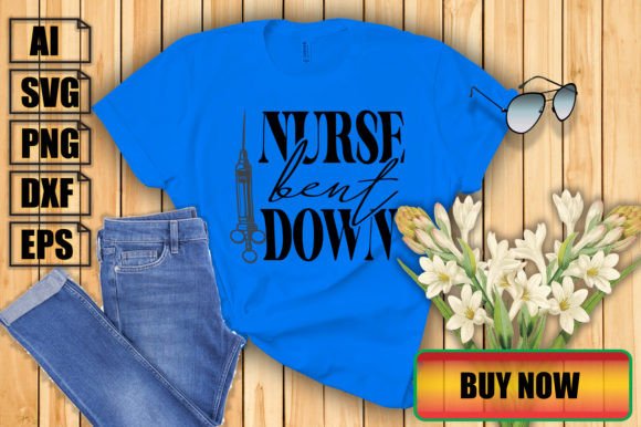 Nurse Bent Down Graphics and Print Templates