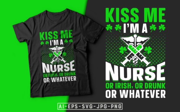 Nurse St. Patrick’s Day T-shirt Design Graphics
