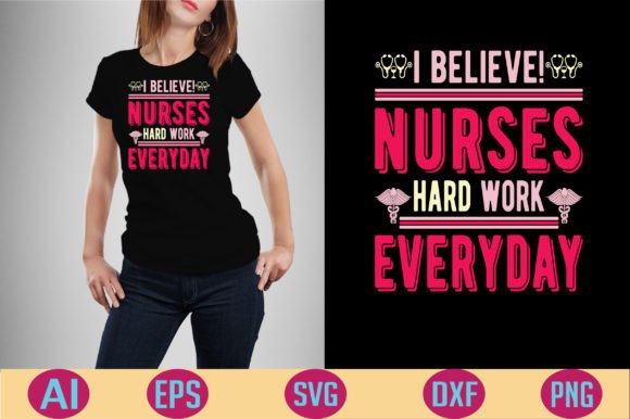 Nurse Typography T-Shirt Design Vector