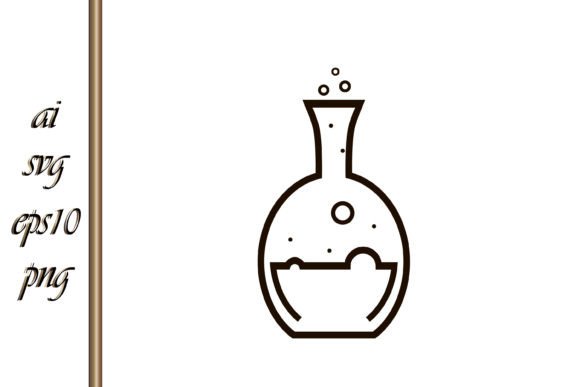 Science Lab Flask Chemistry Medical Graphics