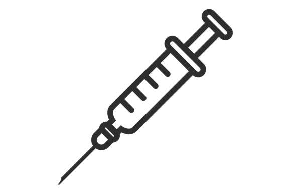 Syringe Icon. Medical Needle for Injection